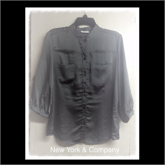 New York & Company Button Up Blouse - Picture 1 of 4